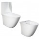 Vaso senza brida rimless con Cassetta Monoblocco + Bidet mod. Sensation di Rak Ceramics 