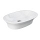 Lavabo da appoggio Sensation di Rak Ceramics in ceramica bianca larghezza 60 cm senza troppopieno