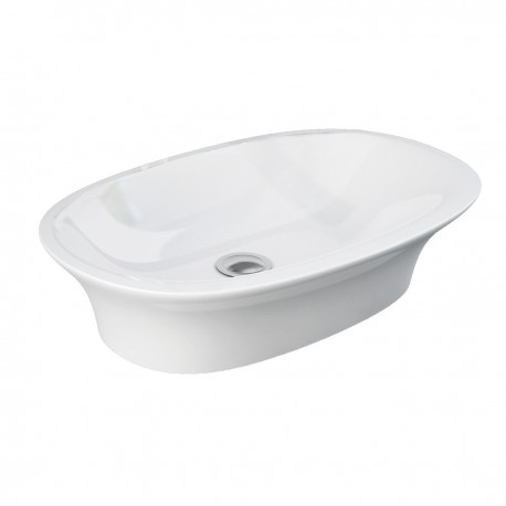 Lavabo da appoggio Sensation di Rak Ceramics in ceramica bianca larghezza 60 cm senza troppopieno