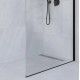 Parete Walk-in Cristallo 6 mm con Trattamento Anticalcare Altezza 190 cm Profilo Nero Opaco