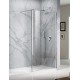 Parete Walk-in con antina paraspruzzi da 17,5 cm fissa Cristallo 6 mm Altezza 190 cm Profilo cromo lucido