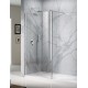 Parete Walk-in con antina paraspruzzi da 17,5 cm fissa Cristallo 6 mm Altezza 190 cm Profilo cromo lucido