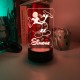 Lampada Topolino 3d personalizzabile con nome in plexiglass con disegno inciso al laser e illuminazione led rgb con telecomando