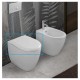 Sedile Wc per vaso anziani serie Full in Termoindurente Bianco a chiusura soft-close ammortizzata