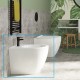 Bidet filo muro in ceramica bianco lucido collezione new york di Linpha Sanitary 