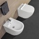 Sanitari New York di Linpha Sanitary Vaso + Bidet in Ceramica Bianco Lucido