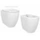 Sanitari New York di Linpha Sanitary Vaso con tecnologia rimless + Bidet in Ceramica Bianca Opaca