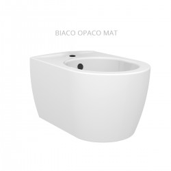 Bidet sospeso in ceramica bianca opaca collezione new york di Linpha Sanitary 