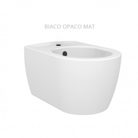 Bidet sospeso in ceramica bianca opaca collezione new york di Linpha Sanitary 