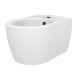 Bidet sospeso in ceramica bianca opaca collezione new york di Linpha Sanitary 