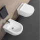 Sanitari Sospesi New York di Linpha Sanitary Vaso con tecnologia rimless + Bidet in Ceramica Bianco Lucido