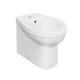 Bidet filo muro in ceramica bianco lucido modello Italia