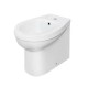 Bidet filo muro in ceramica bianco lucido modello Italia