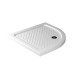 Piatto Doccia 80x80 semicircolare H 6 cm in Ceramica Bianco Lucido marca Galassia