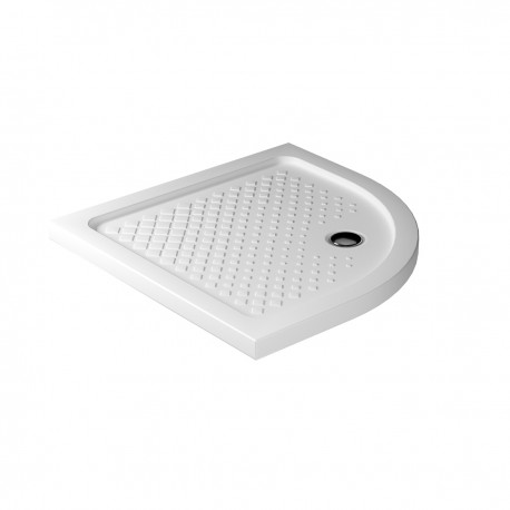 Piatto Doccia 80x80 semicircolare H 6 cm in Ceramica Bianco Lucido marca Galassia