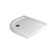 Piatto Doccia 80x80 semicircolare H 6 cm in Ceramica Bianco Lucido marca Galassia