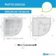 Piatto Doccia 80x80 semicircolare H 6 cm in Ceramica Bianco Lucido marca Galassia