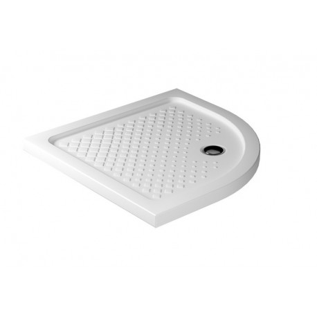 Piatto Doccia 90x90 semicircolare H 6 cm in Ceramica Bianco Lucido marca Galassia