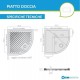 Piatto Doccia 90x90 semicircolare H 6 cm in Ceramica Bianco Lucido marca Galassia