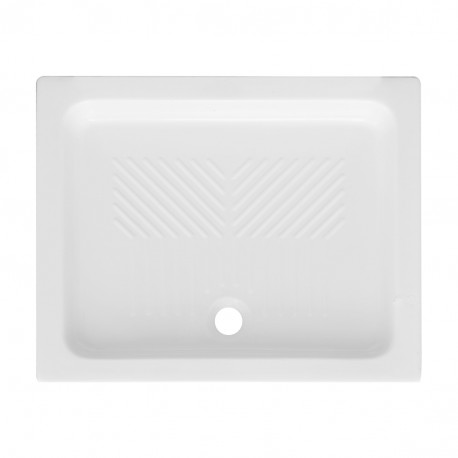 Piatto doccia di 70x100 h 10 cm rettangolare in ceramica bianco + Piletta Sifonata marca dian