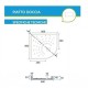 Piatto Doccia 80x80 semicircolare H 6 cm in Ceramica Bianco Lucido marca Dian