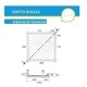 Piatto doccia 90x90 h 6 cm quadrato in ceramica bianco + Piletta Sifonata marca Dian