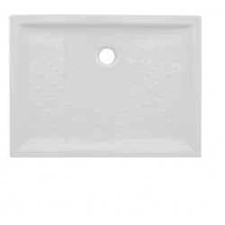 Piatto doccia 70x100 h 6 cm rettangolare in ceramica bianco + Piletta Sifonata marca Dian