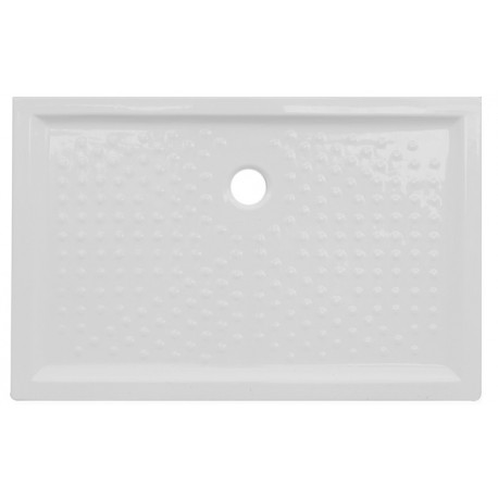 Piatto doccia 80x120 h 6 cm rettangolare in ceramica bianco + Piletta Sifonata marca Dian