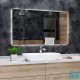 Mobile bagno bianco larice completo lavabo in ceramica + specchio led 100 x 60 cm da selezionare in fase di ordine