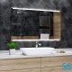 Mobile bagno bianco larice completo lavabo in ceramica + specchio led 100 x 60 cm da selezionare in fase di ordine