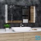 Mobile bagno rovere grigio completo lavabo in ceramica + specchio led 100 x 60 cm da selezionare in fase di ordine