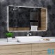 Mobile bagno larice bianco completo lavabo in ceramica + specchio led 80 x 60 cm da selezionare in fase di ordine