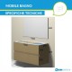 Mobile bagno larice bianco completo lavabo in ceramica + specchio led 100 x 60 cm con cassa bluetooth