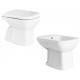 Sanitari new orleans di linpha sanitary distanziati da muro Vaso + Bidet in Ceramica Bianca