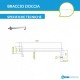 Composizione doccia Paffoni Ringo con Soffione 30x30 cm + miscelatore con deviatore cod.RIN015CR + set duplex