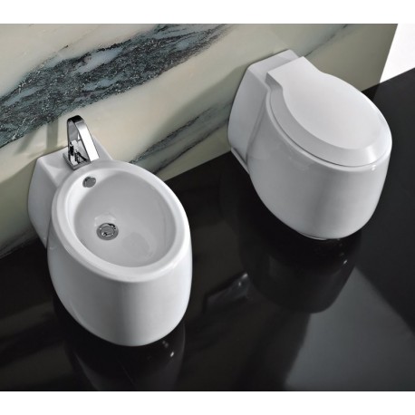 Vaso e Bidet Smoke Vitruvit Filo Parete