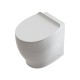 Sanitari filomuro wc rimless + bidet in ceramica bianco con copriwc slim soft close Gran Mascalzone Domus Falerii