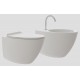 Sanitari Sospesi wc rimless + bidet in ceramica bianco con copriwc slim soft close Gran Mascalzone Domus Falerii