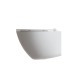 Sanitari Sospesi wc rimless + bidet in ceramica bianco con copriwc slim soft close Gran Mascalzone Domus Falerii