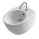 Sanitari Sospesi wc rimless + bidet in ceramica bianco con copriwc slim soft close Gran Mascalzone Domus Falerii