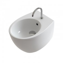 Bidet sospeso in ceramica bianco Gran Mascalzone di Domus Falerii