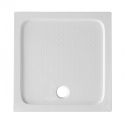 Piatto Doccia 90x90 cm in Acrilico Sanitario rinforzato con vetro resina di Colore Bianco Altezza 6 cm