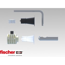 Fischer - Fissaggio Nascosto Per Wc E Bidet Sospesi Con Accesso Dal Basso