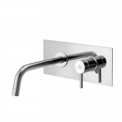 Miscelatore lavabo incasso 25x10 cm con bocca 17,8 cm cromato - Stick di Paffoni cod. SK105CR