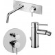 paffoni stick miscelatore lavabo incasso a muro con bocca d'erogazione sk105cr + bidet sk135hcr + Incasso doccia SK018CR