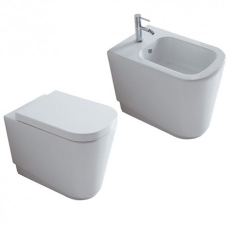 Vaso con Scarico Traslato e Bidet Meg 11 Galassia 