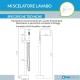 Miscelatore Monocomando a colonna per Vasca da bagno freestanding Serie Moldavia In ottone Finitura Cromo Lucido