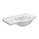 Lavabo Consolle Universale da 75 cm in ceramica bianca lucida