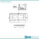 vasca 80x190 cm Novellini con telaio + pannelli modello y