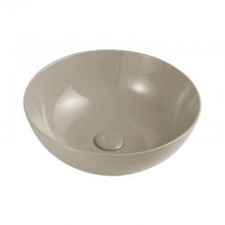 Lavabo diametro 38,5 cm in ceramica lucida d'appoggio altezza 14 cm